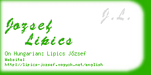 jozsef lipics business card