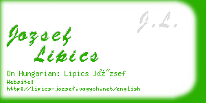 jozsef lipics business card